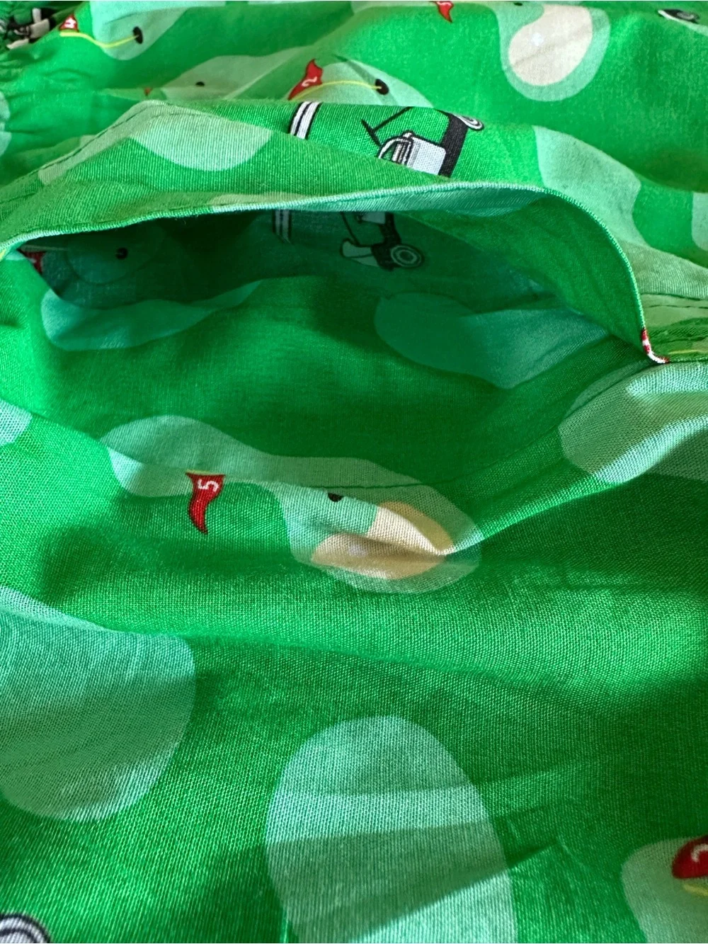 Old Navy Golf Course Print Boxer Shorts Men's Small Green Novelty Lounge Sleep